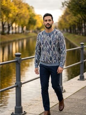 Crossings by Macy’s Men’s XL Designed Geneco Fair Aisle Crewneck Style Sweater
